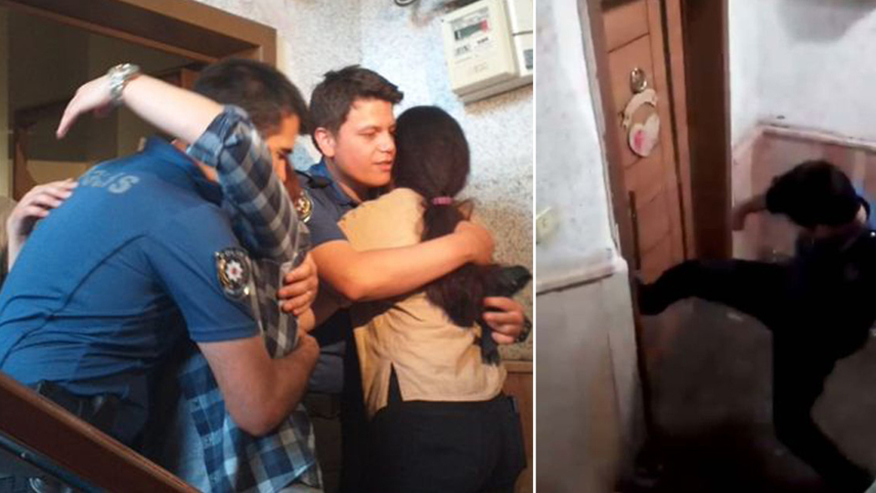 Anne kızı boğulmaktan polis kurtardı!