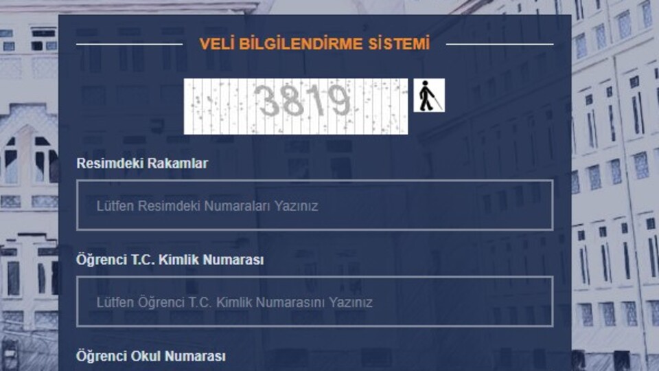 e Okul VBS öğrenci giriş sayfası