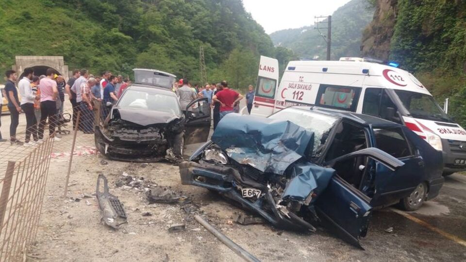 Uzungöl yolunda trafik kazası!