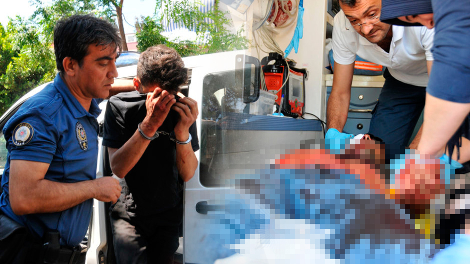 Babalar Günü'nde yaşandı! Rambo bıçağını boğazına sapladı!