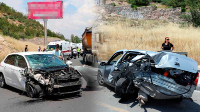 Başkent'te feci kaza! 4 araç birbirine girdi