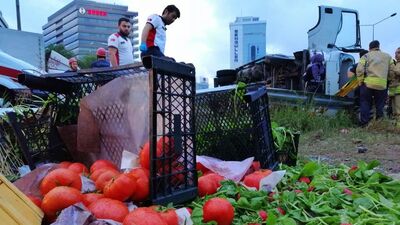 D-100 Karayolunda 8 araç birbirine girdi