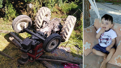 Üzerinde oynadıkları traktör devrildi, Enes öldü, Ada yaralandı