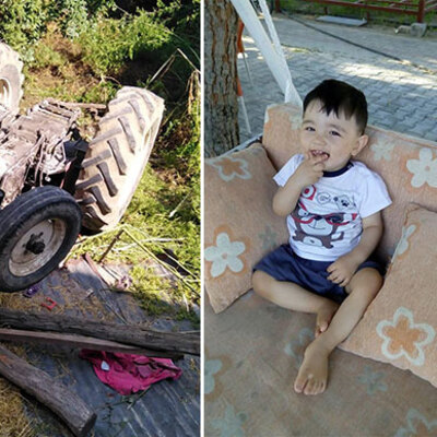 Üzerinde oynadıkları traktör devrildi, Enes öldü, Ada yaralandı