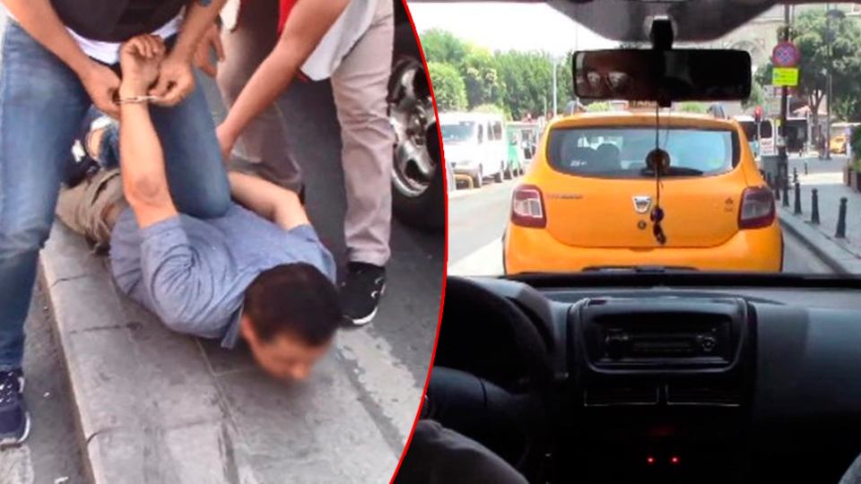 Taksicilere 'son durak' operasyonu polis kamerasında