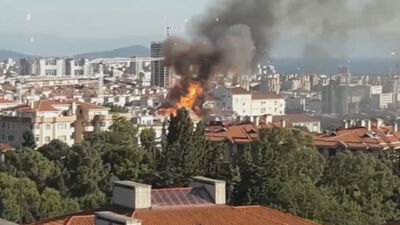 Üsküdar'da korkutan yangın