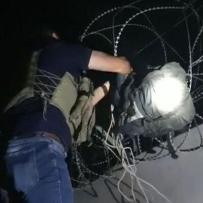 Suriye sınırından atılan çantadan çıktı