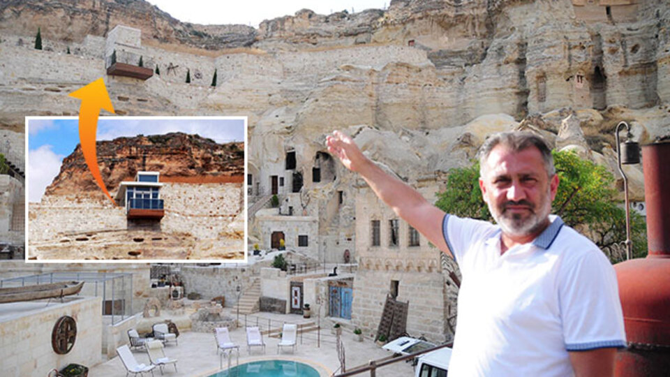 Görüntüler tepki çekmişti! Doğal kayalığa yapılan asansör, kaldırıldı