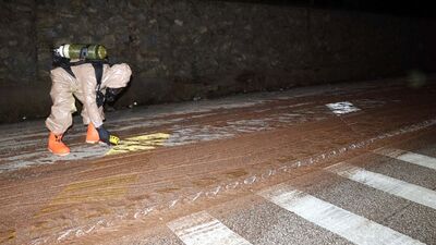 Kimyasal madde sanıldı tavuk gübresi çıktı