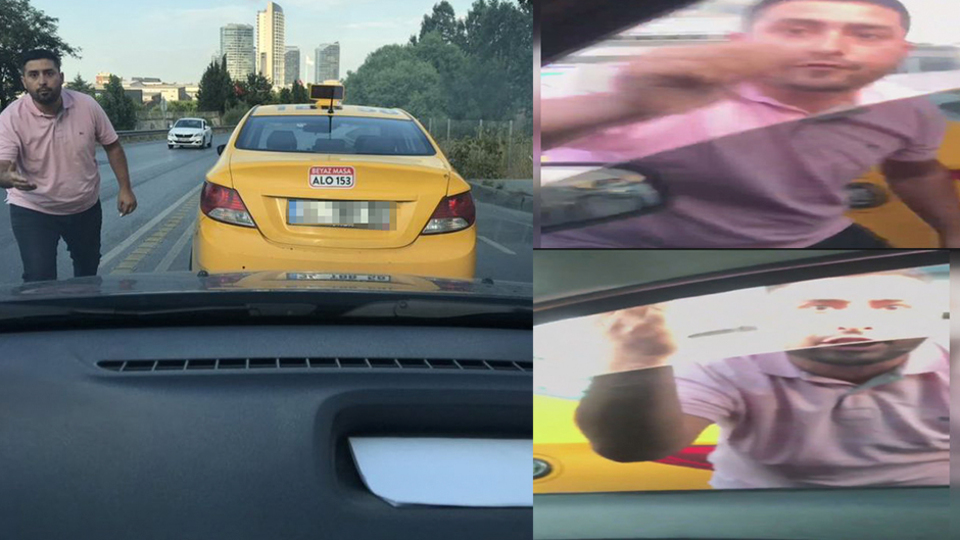 Baklavacılardan sonra taksici maganda