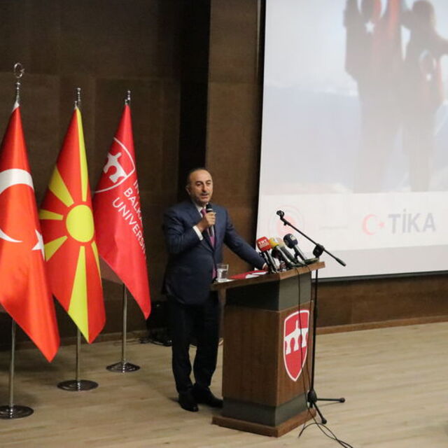 Dışişleri Bakanı Çavuşoğlu, Kuzey Makedonya'da