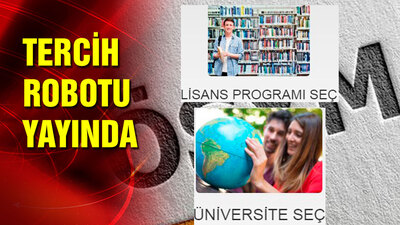 YKS tercih robotu yayında