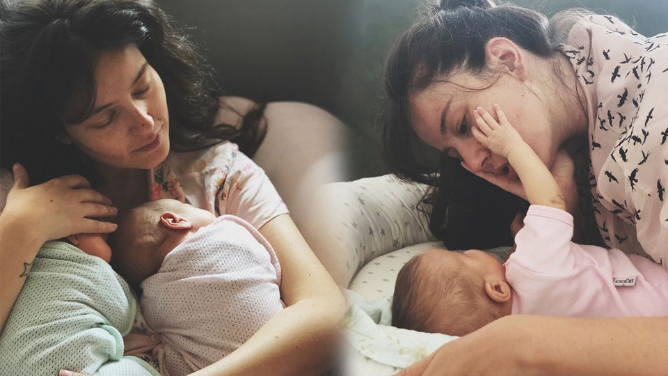 Pelin Akil ikizlerini paylaştı