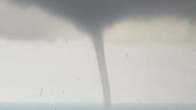 Karacabey boğazında hortum paniği