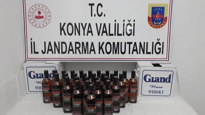 Konya'da jandarmadan kaçak içki operasyonu