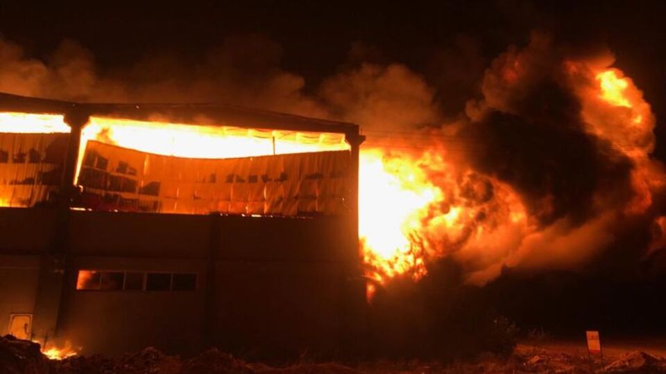 Gaziantep'te korkutan fabrika yangını