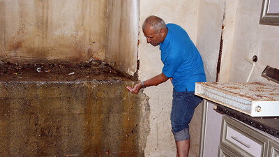 Apartmanlara dolan suya çözüm istiyorlar