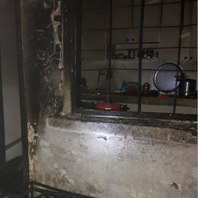 Taciz iddiası! Evi molotoflandı!