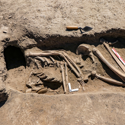 Van'da kafatası olmayan iskelet!