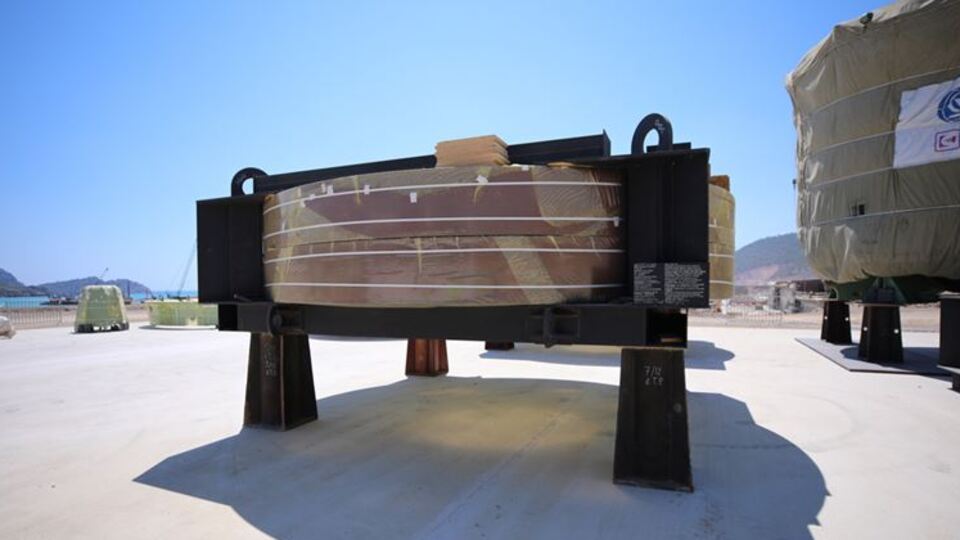 Akkuyu NGS'nin ilk büyük boyutlu ekipmanı sahaya ulaştı