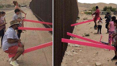 Trump'ın 'sınırına' tahterevalli kurdular