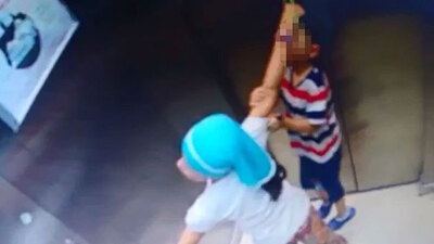 Aslan yürekli abla! Oyundan dönen kardeşi unutunca...