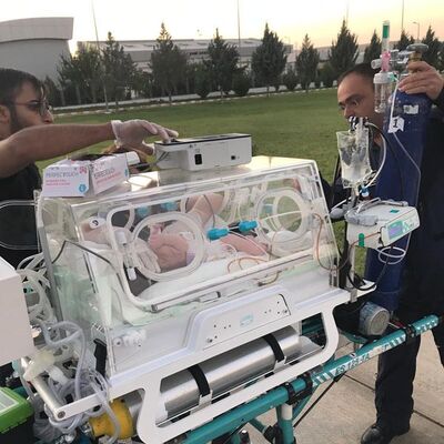 Polis helikopteri Esra bebek için havalandı