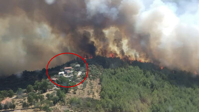 Bodrum'da orman yangını! Alevler köylere ulaştı