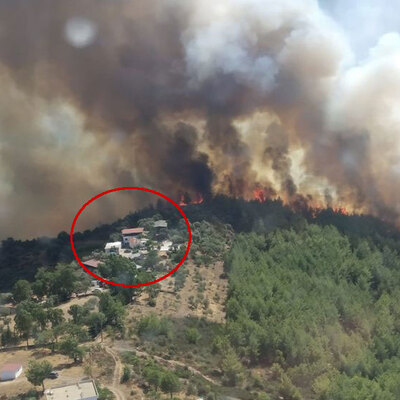 Bodrum’da orman yangını! Alevler köylere ulaştı