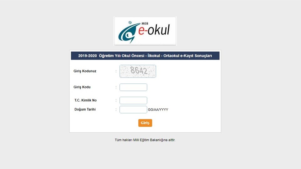 E-Okul çocuğum hangi okula gidecek?