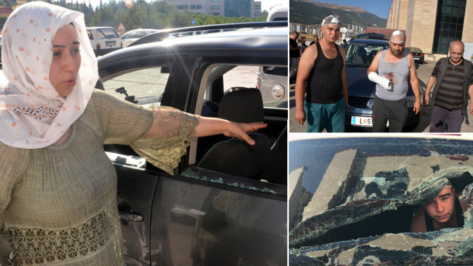 Gurbetçi aileye çardak kırıldığı dayağı!