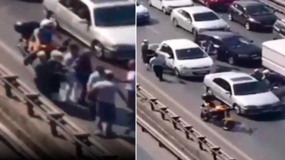 Bir anda oldu! İki aile birbirine girdi