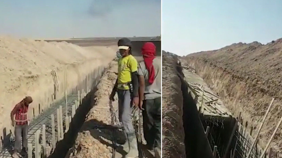 PKK/PYD'li teröristler tünel kazıyorlar!