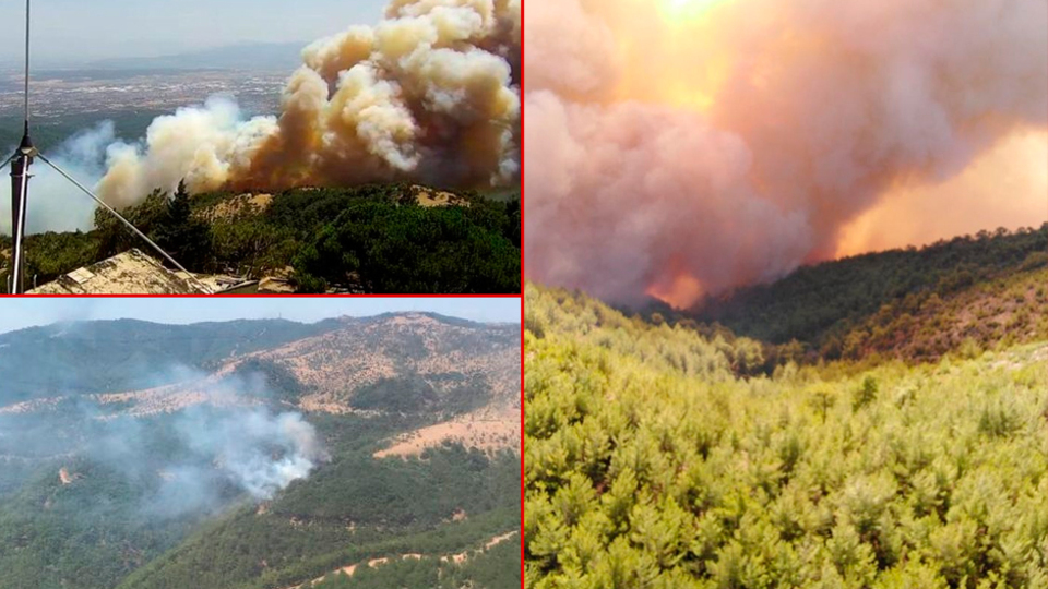 İzmir ve Muğla'da korkutan yangınlar!