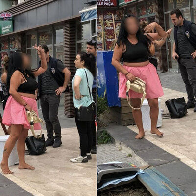 Pos cihazını kafasına fırlattı!