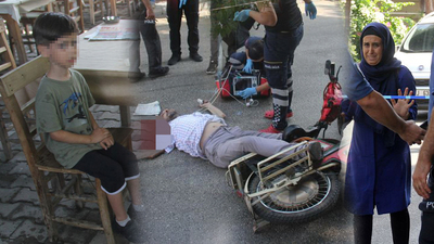 Babasının kucağında dehşeti yaşadı