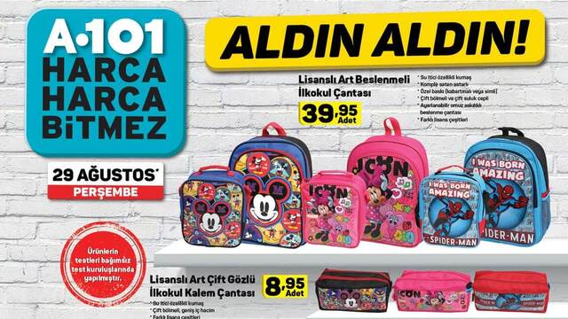 A101 29 Ağustos Kırtasiye ürünleri kataloğu!