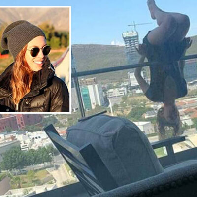 Yoga yaparken balkondan düştü!