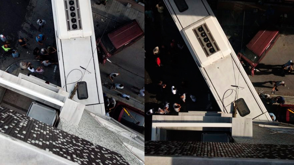 Halk otobüsü duvara çarptı! Yaralılar var