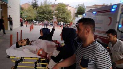 Üzerine cam blok düştü!