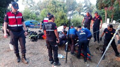 Defineciyi kuyuda bırakıp kaçtılar!