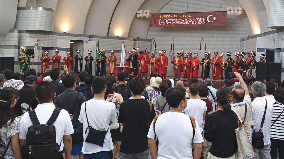 Japonya'da mehter gösterisine yoğun ilgi