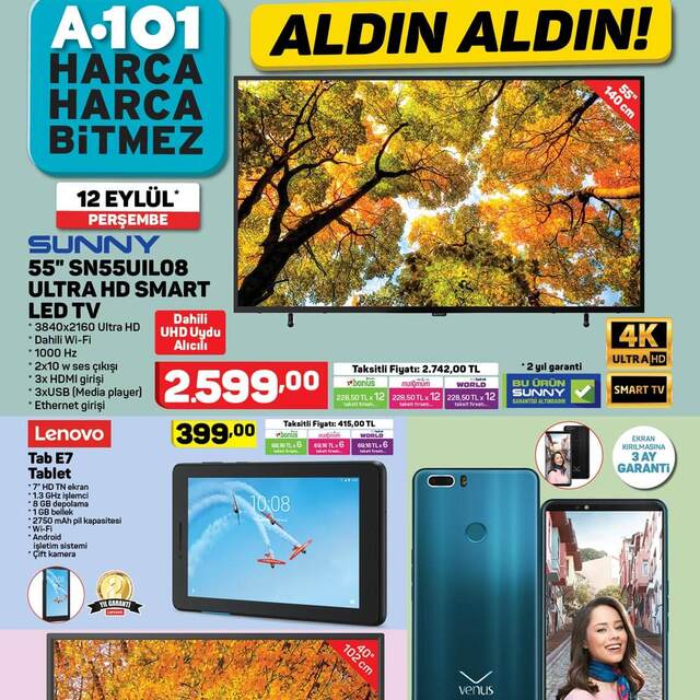 A101 12 Eylül Aktüel ürünler kataloğu 2019!