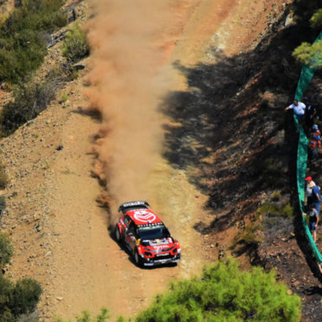 Ralli etapları havadan görüntülendi
