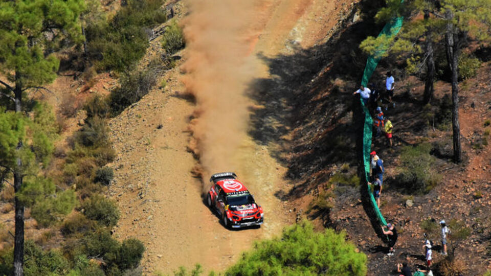 Ralli etapları havadan görüntülendi