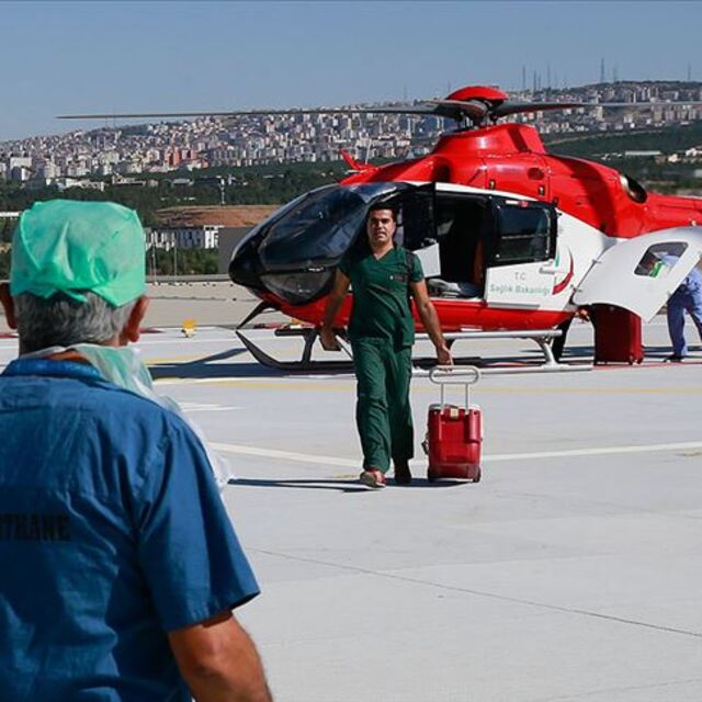Ankara Şehir Hastanesine ambulans helikopterle ilk organ transferi