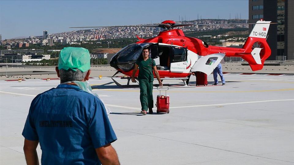 Ankara Şehir Hastanesine ambulans helikopterle ilk organ transferi