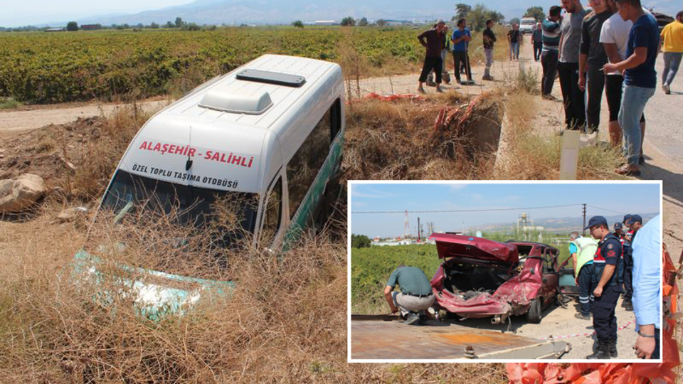 Manisa'da trafik kazası, 10 yaralı
