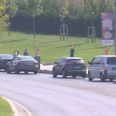 İstanbul trafiğinde sıra dışı anlar!