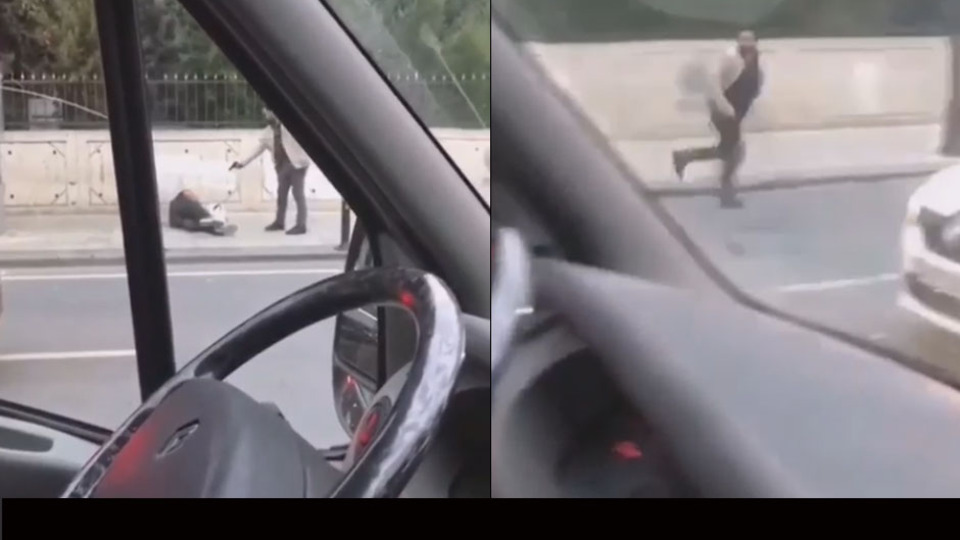 Önce tekme ardından kurşun sıktı!